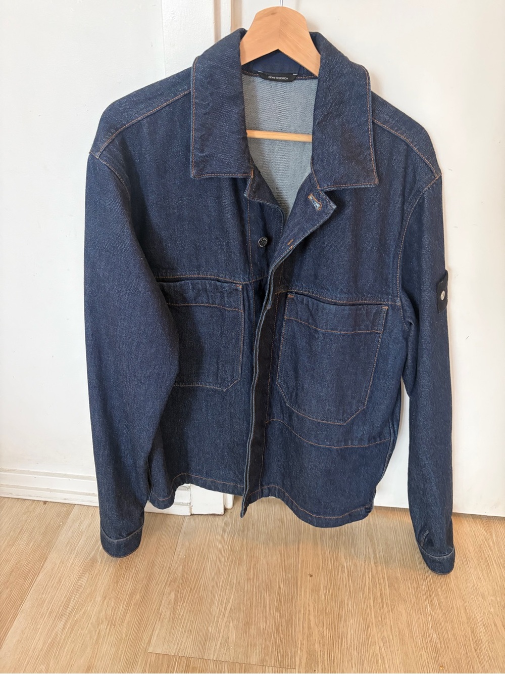 Stone Island Blue Denim Jacket - Large